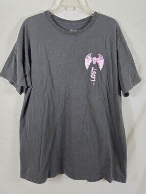 Lost Enterprises Men's Winged Skull Design T-shirt Size Large